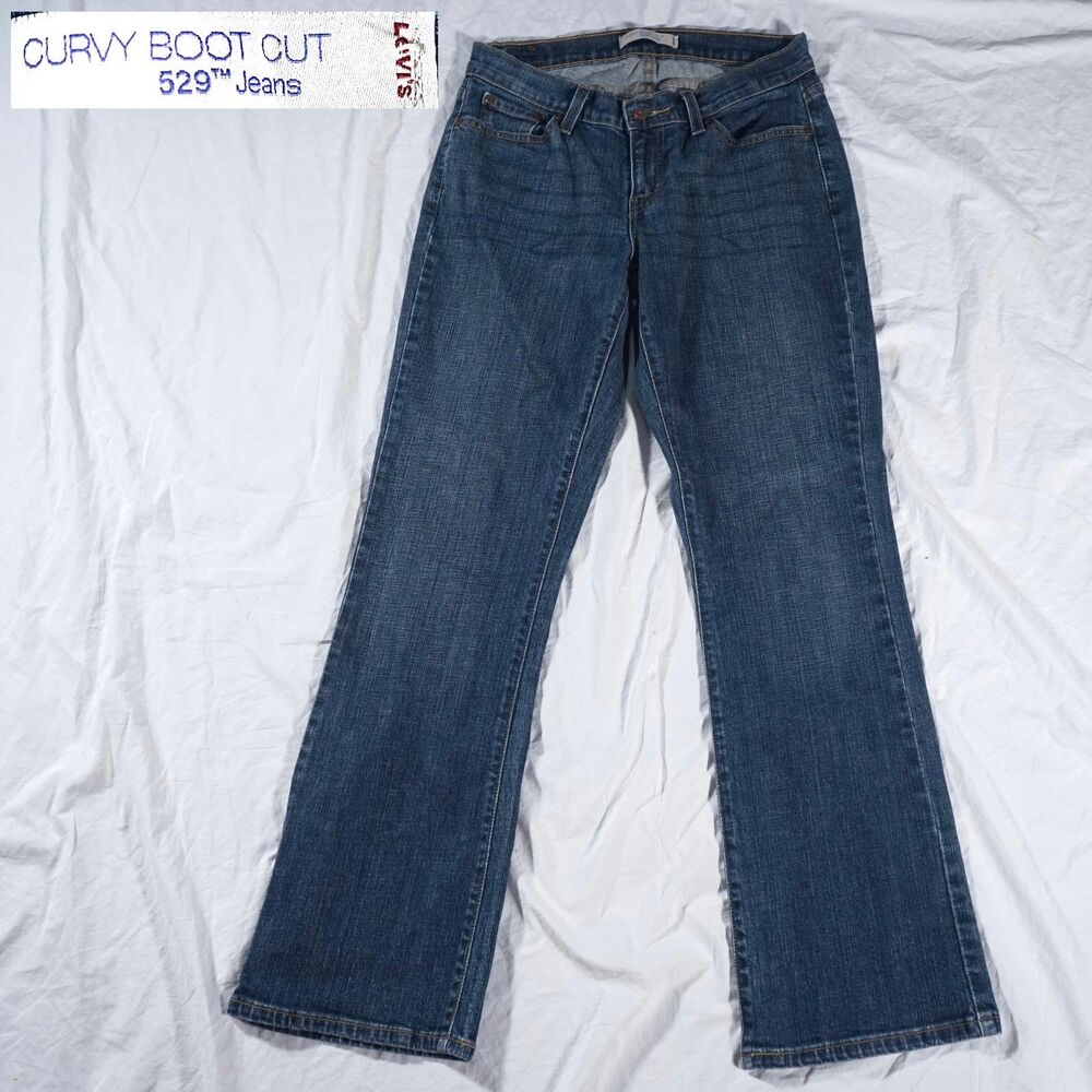 Levi's 529 Curvy Boot Cut Jeans Medium Blue Women's 8